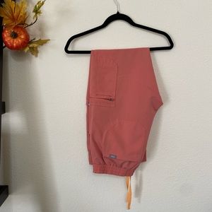 Coral Yola scrub pants